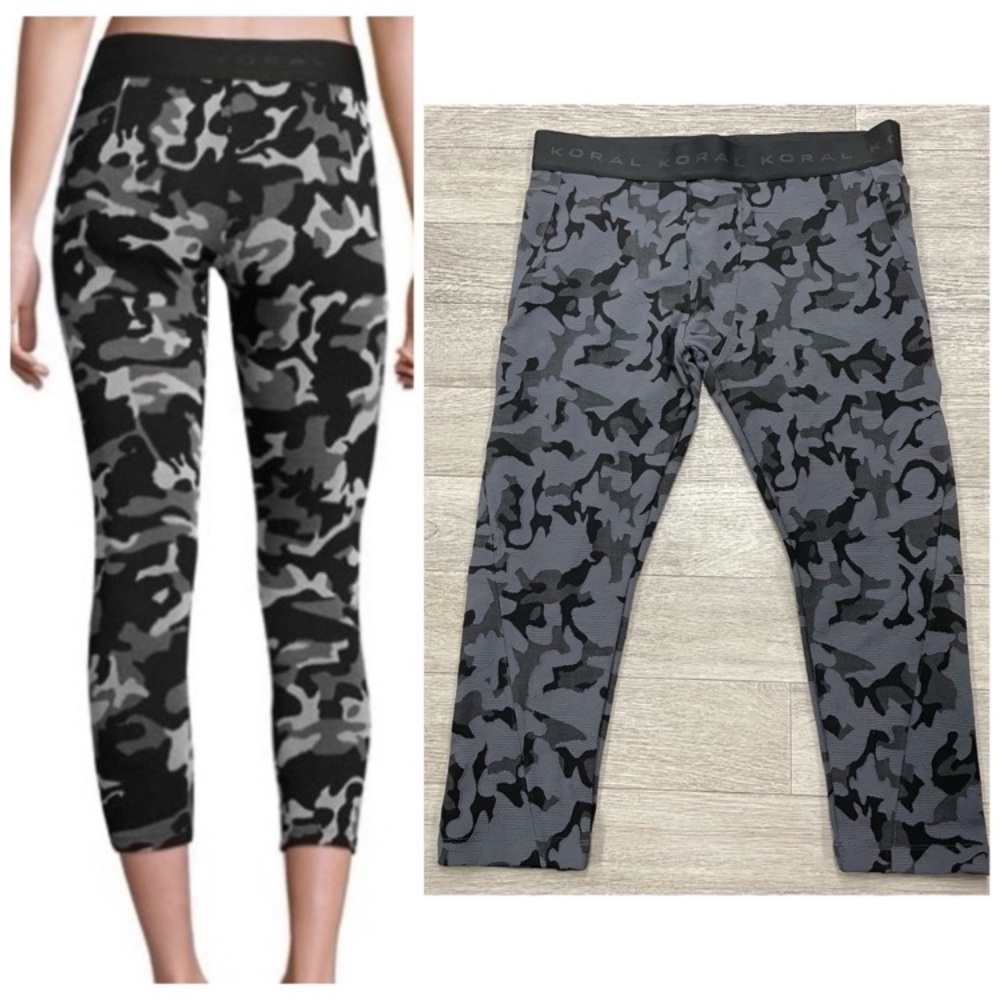 NWT Koral x Camo Jacquard Leggings In Lead CamoSize: M